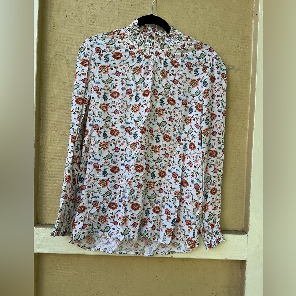 Alexander Jordan Elegant Floral Women's Blouse - White and Red